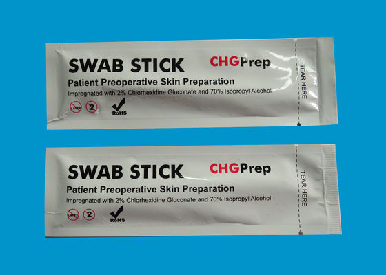 클로르헥시딘 글루코네이트 Prep CHG 면봉 132 밀리미터는 2%CHG + 70%IPA를 거품이 일게합니다
