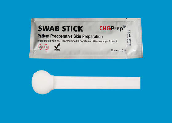 큰 Prep 2% CHG는 70% 이소프로필 알코올 IPA 거품 티핑된 적용기를 청소합니다